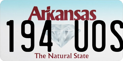 AR license plate 194UOS