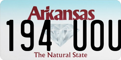 AR license plate 194UOU