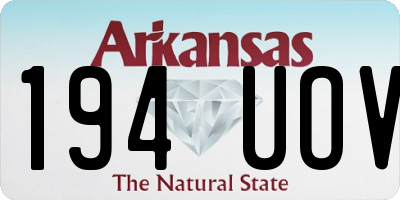 AR license plate 194UOV