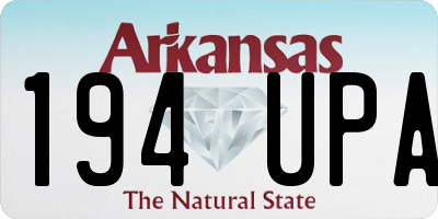 AR license plate 194UPA