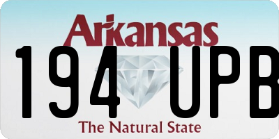 AR license plate 194UPB