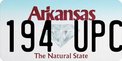 AR license plate 194UPC
