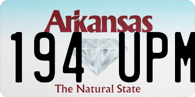 AR license plate 194UPM