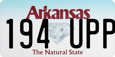 AR license plate 194UPP