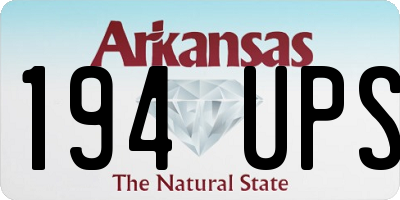 AR license plate 194UPS