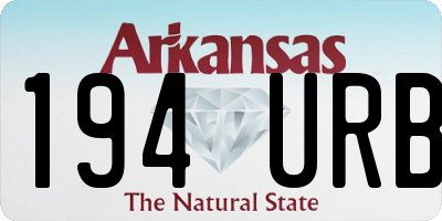 AR license plate 194URB