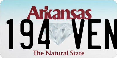 AR license plate 194VEN