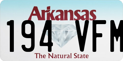 AR license plate 194VFM