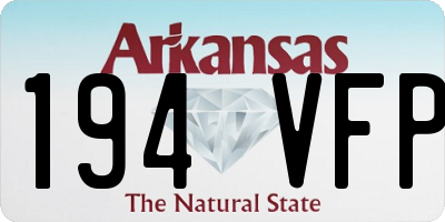 AR license plate 194VFP