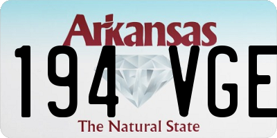 AR license plate 194VGE