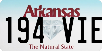AR license plate 194VIE