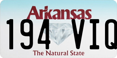 AR license plate 194VIQ