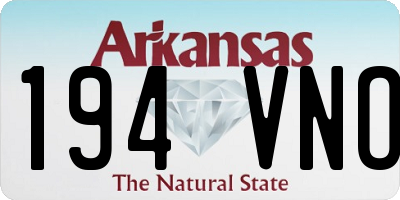 AR license plate 194VNO