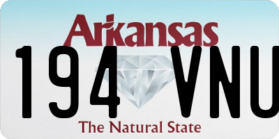 AR license plate 194VNU