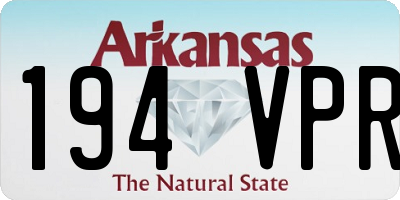 AR license plate 194VPR