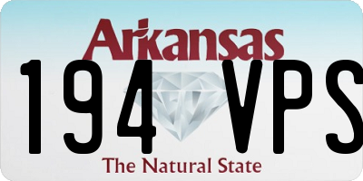 AR license plate 194VPS