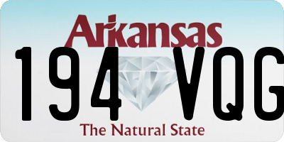 AR license plate 194VQG