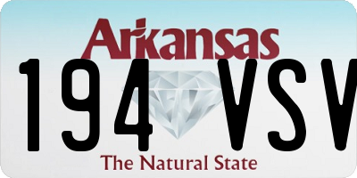 AR license plate 194VSV