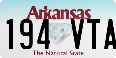 AR license plate 194VTA