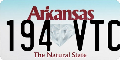 AR license plate 194VTC