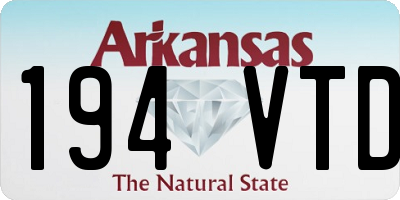 AR license plate 194VTD