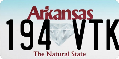 AR license plate 194VTK