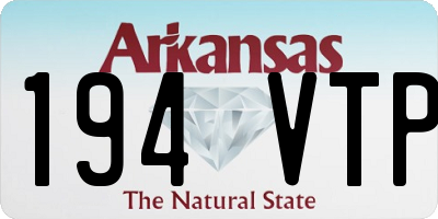 AR license plate 194VTP