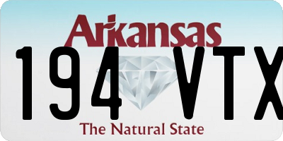 AR license plate 194VTX