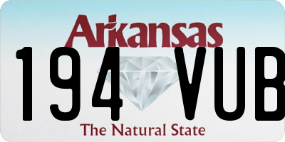 AR license plate 194VUB