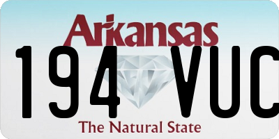 AR license plate 194VUC