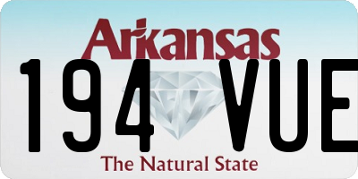 AR license plate 194VUE