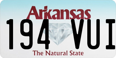 AR license plate 194VUI