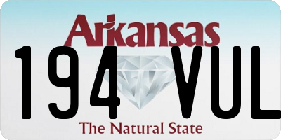 AR license plate 194VUL