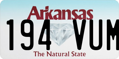 AR license plate 194VUM
