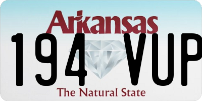 AR license plate 194VUP