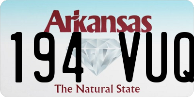 AR license plate 194VUQ