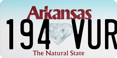 AR license plate 194VUR