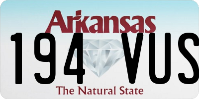 AR license plate 194VUS