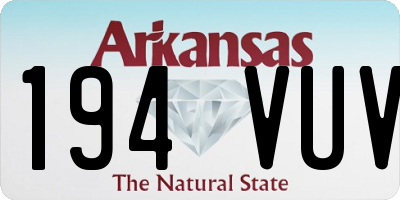 AR license plate 194VUV