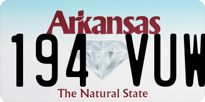 AR license plate 194VUW