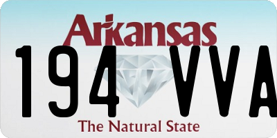 AR license plate 194VVA