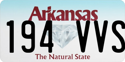 AR license plate 194VVS