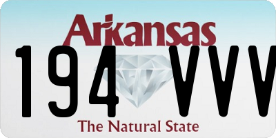 AR license plate 194VVV