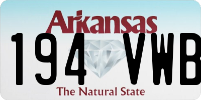 AR license plate 194VWB