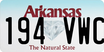 AR license plate 194VWC