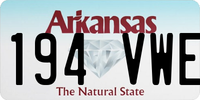 AR license plate 194VWE