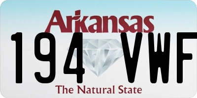 AR license plate 194VWF