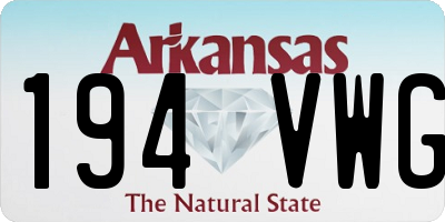 AR license plate 194VWG