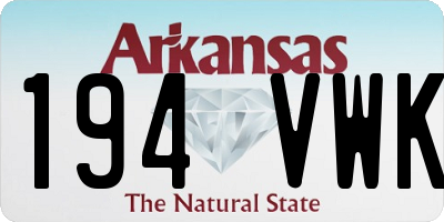 AR license plate 194VWK