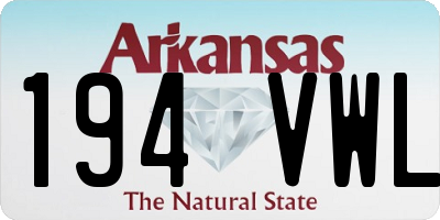 AR license plate 194VWL